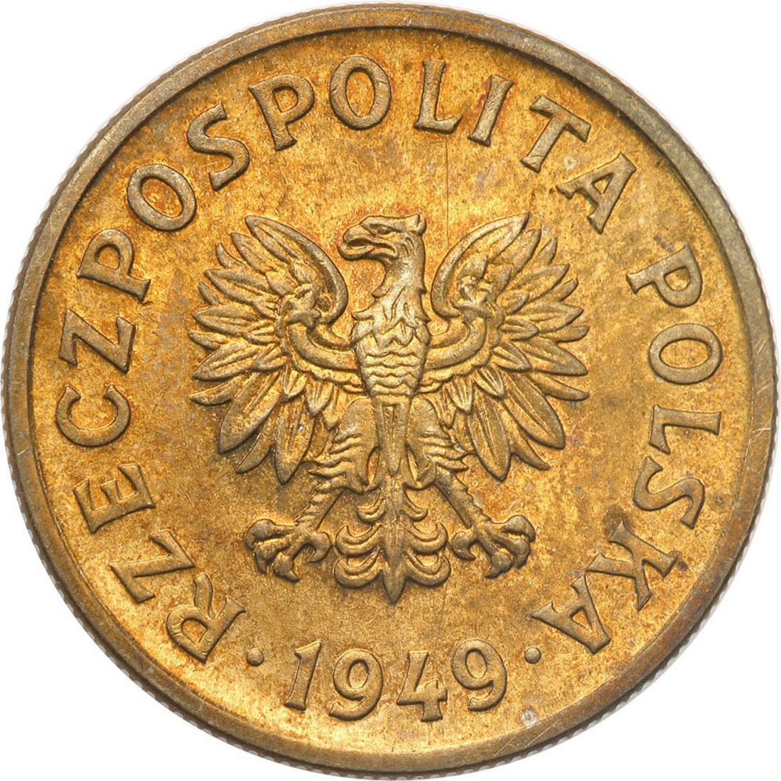 PRL. PRÓBA miedzionikiel 50 groszy 1949