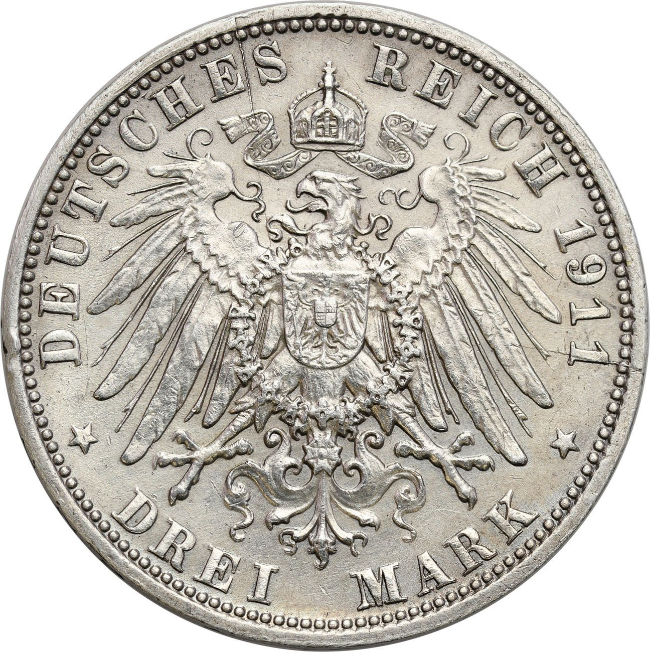 Niemcy, Bawaria. 3 marki 1911 D, Monachium