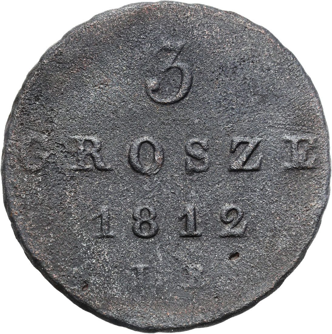 Księstwo Warszawskie. Trojak (3 grosze) 1812 IB, Warszawa