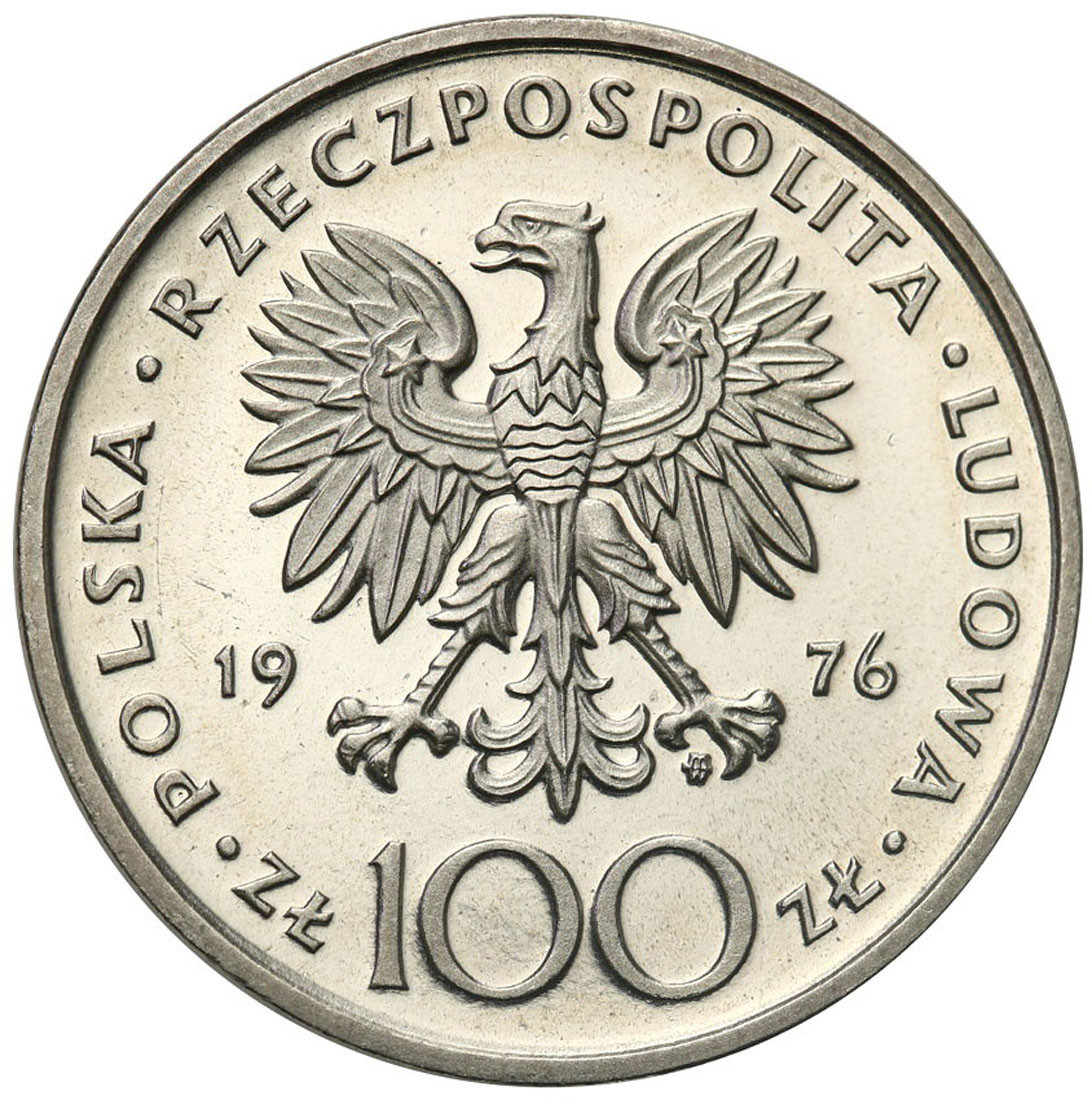 PRL. PRÓBA Nikiel 100 złotych 1976 – Kazimierz Pułaski