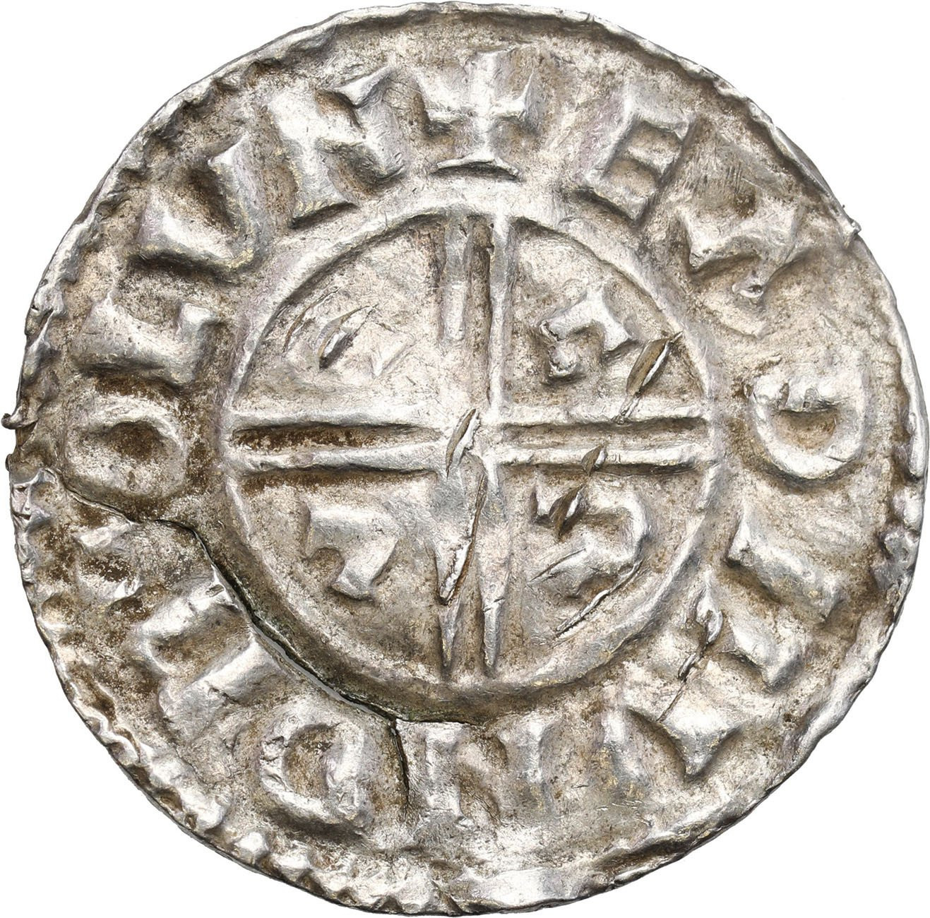 Anglia, Aethelred II (978–1016). Denar typu Crux