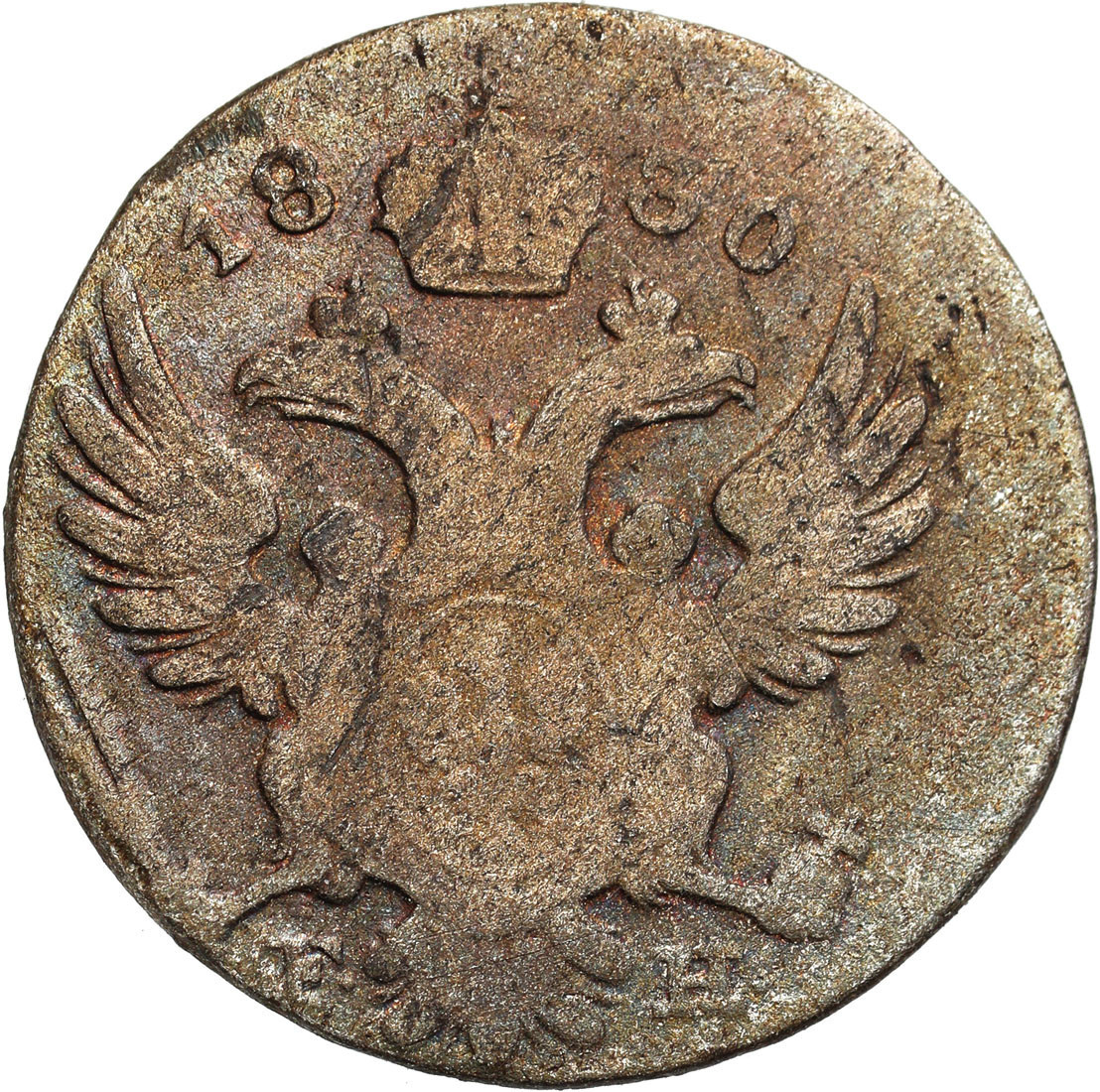 Polska XIX w. / Rosja. Mikołaj I. 5 groszy 1830 FH, Warszawa – ŁADNE