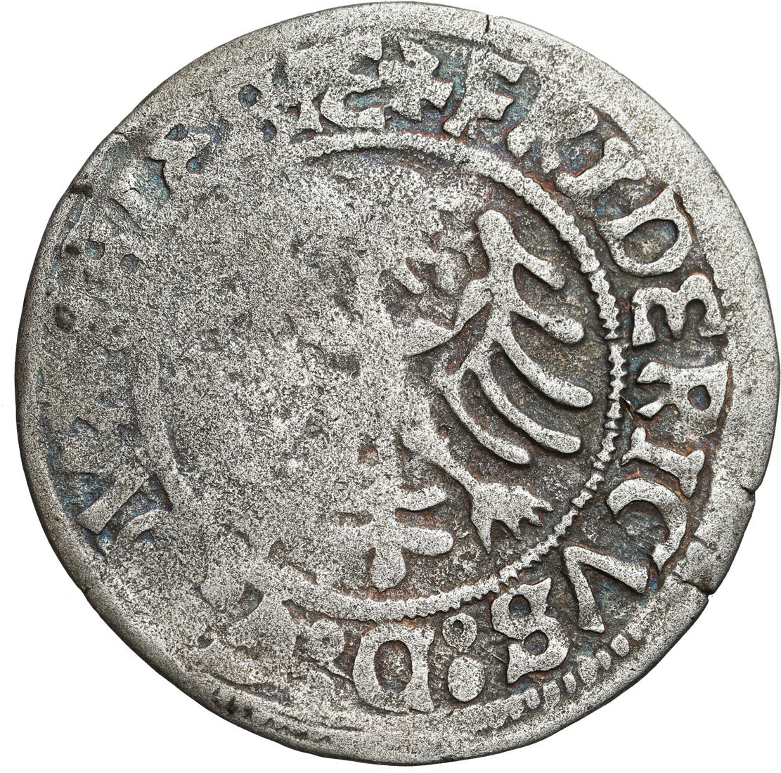 Śląsk. Księstwo Legnicko-Brzesko-Wołowskie. Fryderyk II (1505-1547). Grosz, bez daty, Legnica – RZADKI