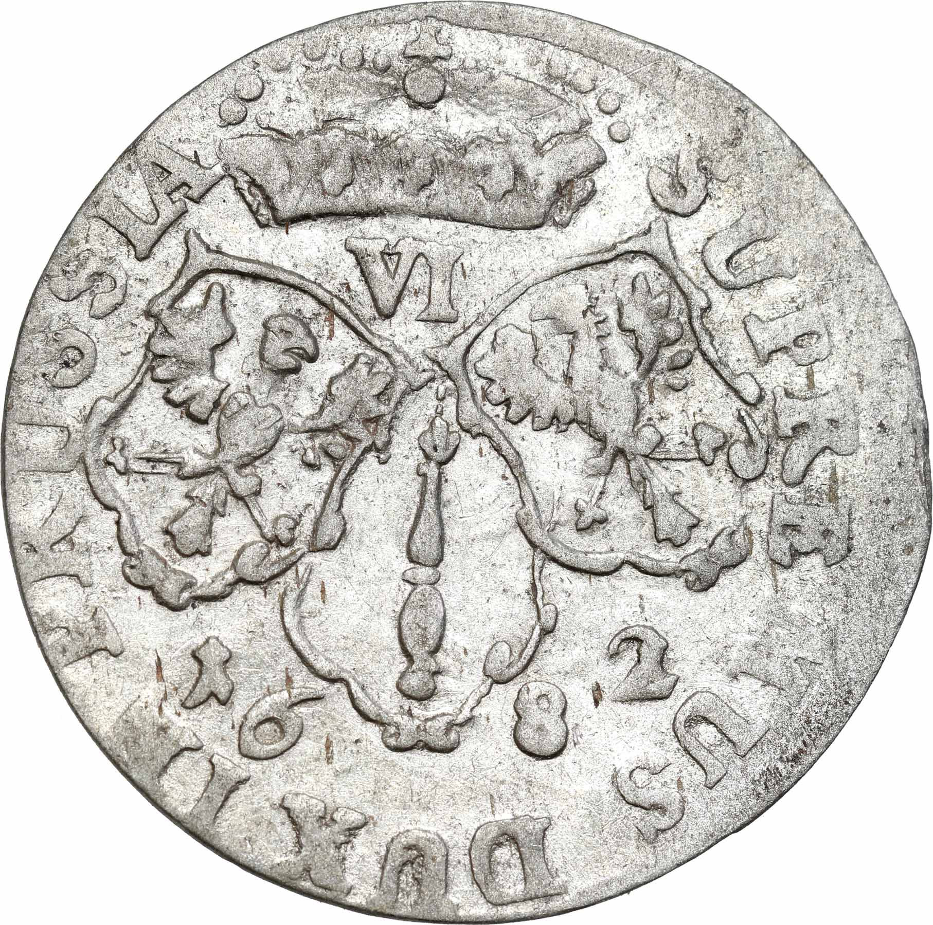 Niemcy, Prusy. Fryderyk Wilhelm (1640-1688). Szóstak (6 groszy) 1682, Królewiec – ŁADNY