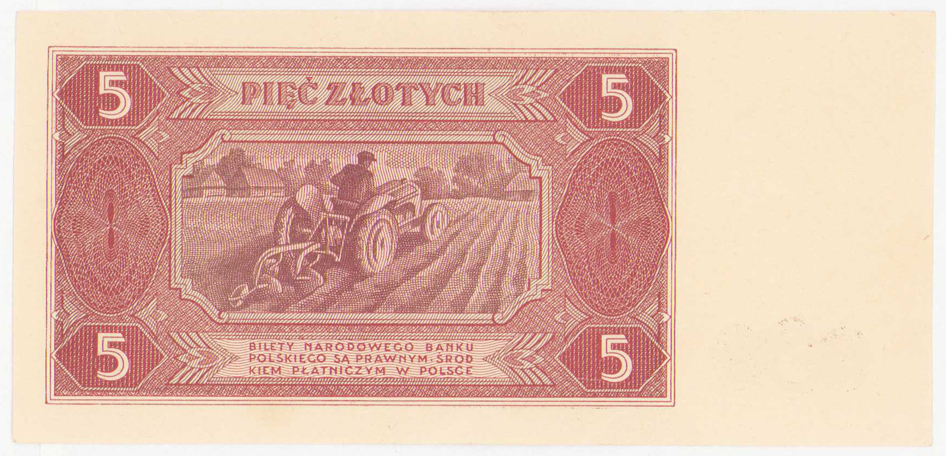 5 złotych 1948 seria BK 