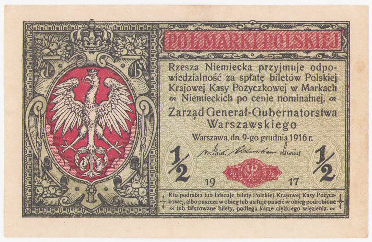  1/2 marki polskiej 1916 seria B, Generał