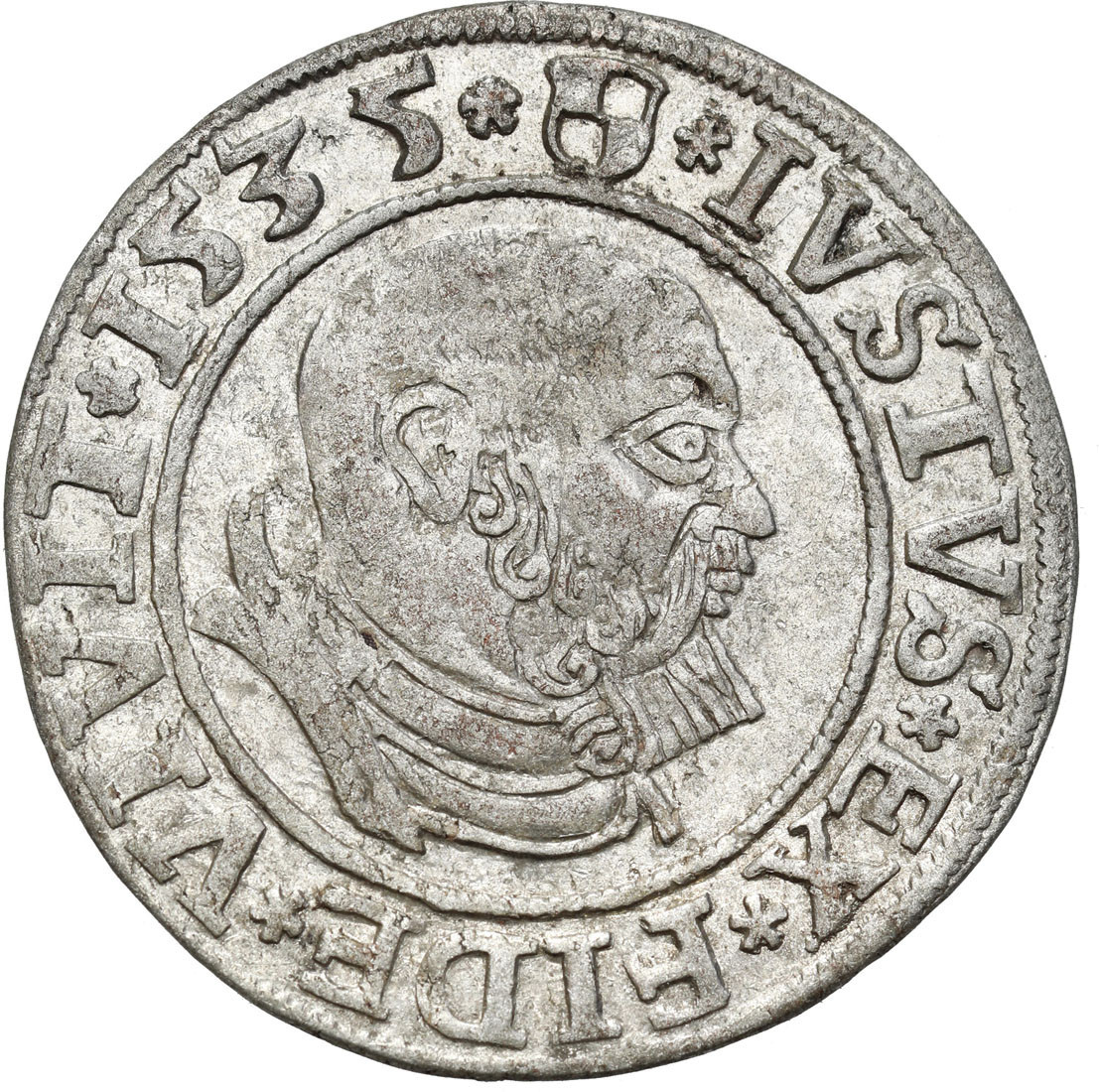 Prusy Książęce. Albert Hohenzollern (1525–1568). Grosz 1535, Królewiec – ŁADNY
