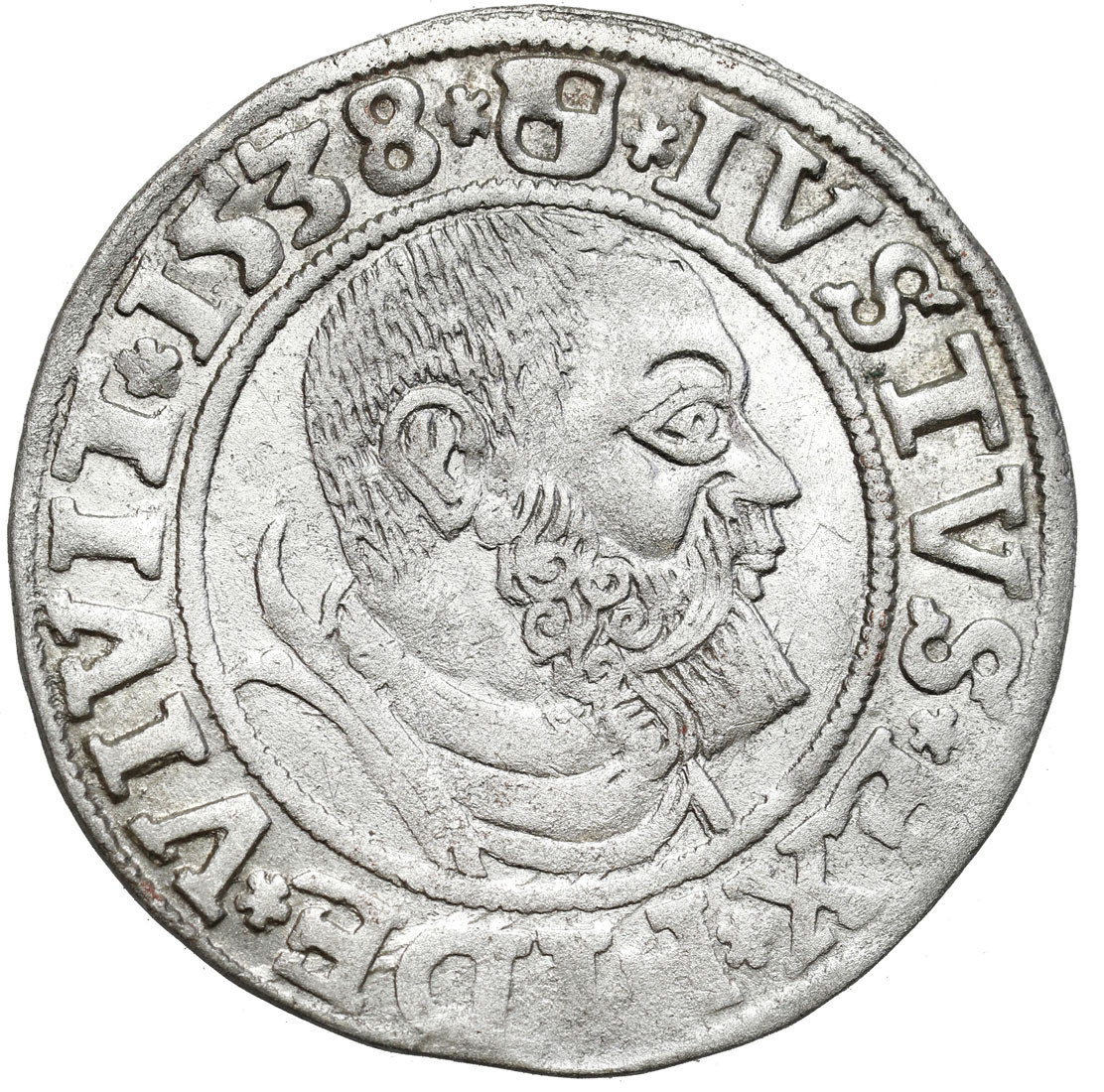 Prusy Książęce. Albert Hohenzollern (1525–1568). Grosz 1538, Królewiec – ŁADNY
