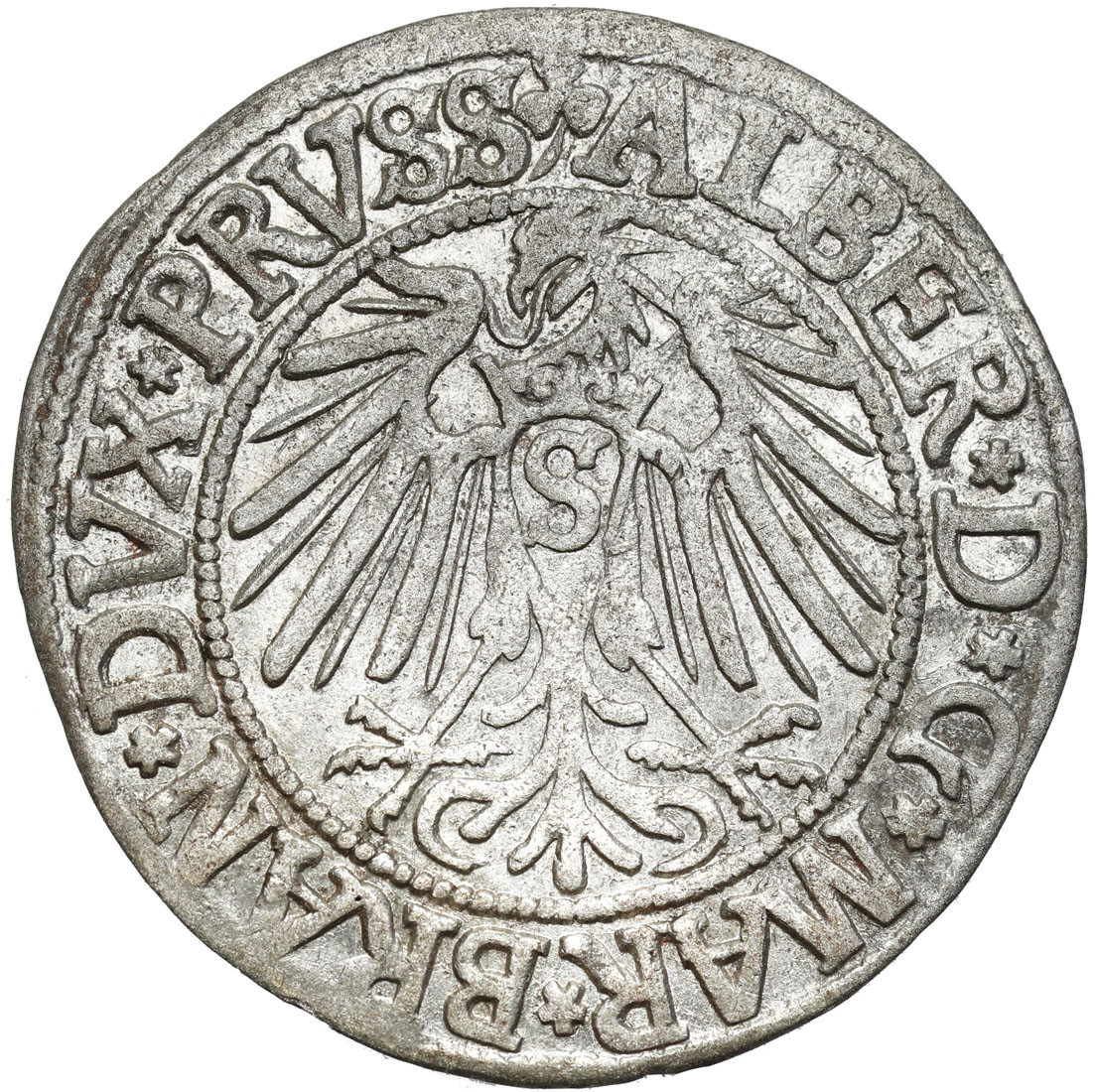 Prusy Książęce. Albert Hohenzollern (1525–1568). Grosz 1542, Królewiec – ŁADNY