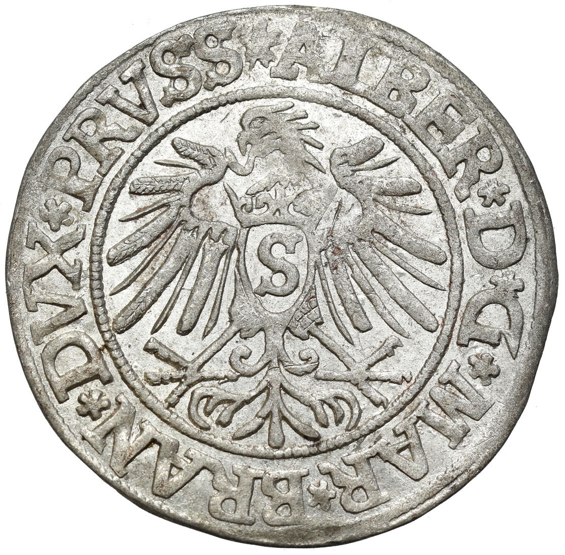 Prusy Książęce. Albert Hohenzollern (1525–1568). Grosz 1537, Królewiec - ŁADNY