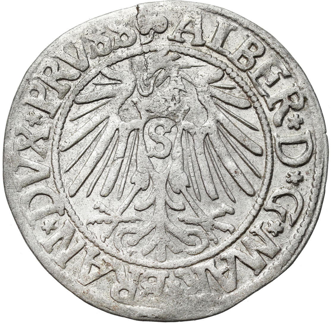 Prusy Książęce. Albert Hohenzollern (1525–1568). Grosz 1542, Królewiec