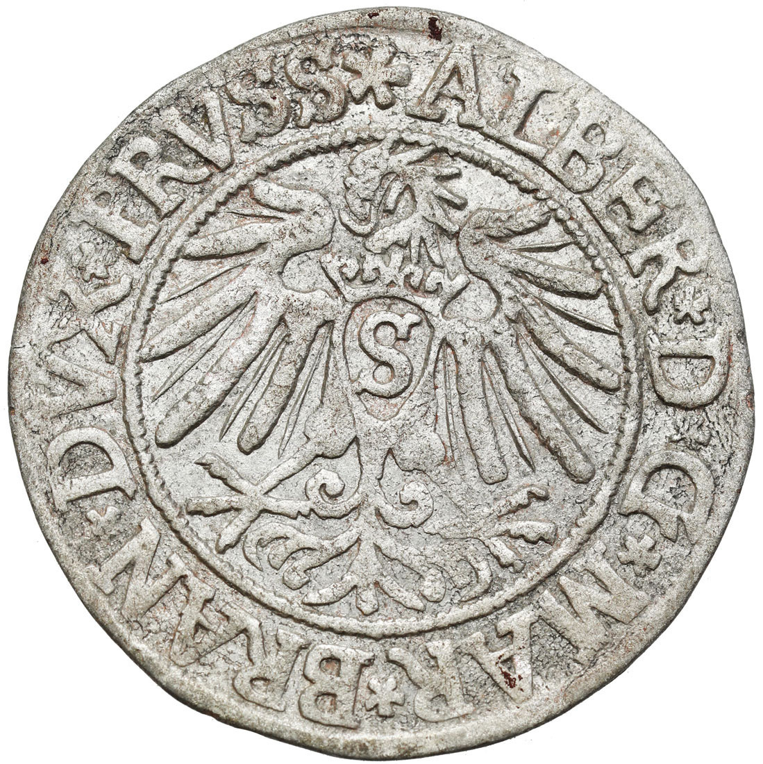 Prusy Książęce. Albert Hohenzollern (1525–1568). Grosz 1538, Królewiec – ŁADNY