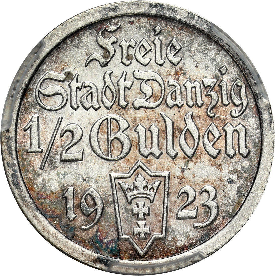 Wolne Miasto Gdańsk / Danzig 1/2 guldena 1923 PCGS MS61