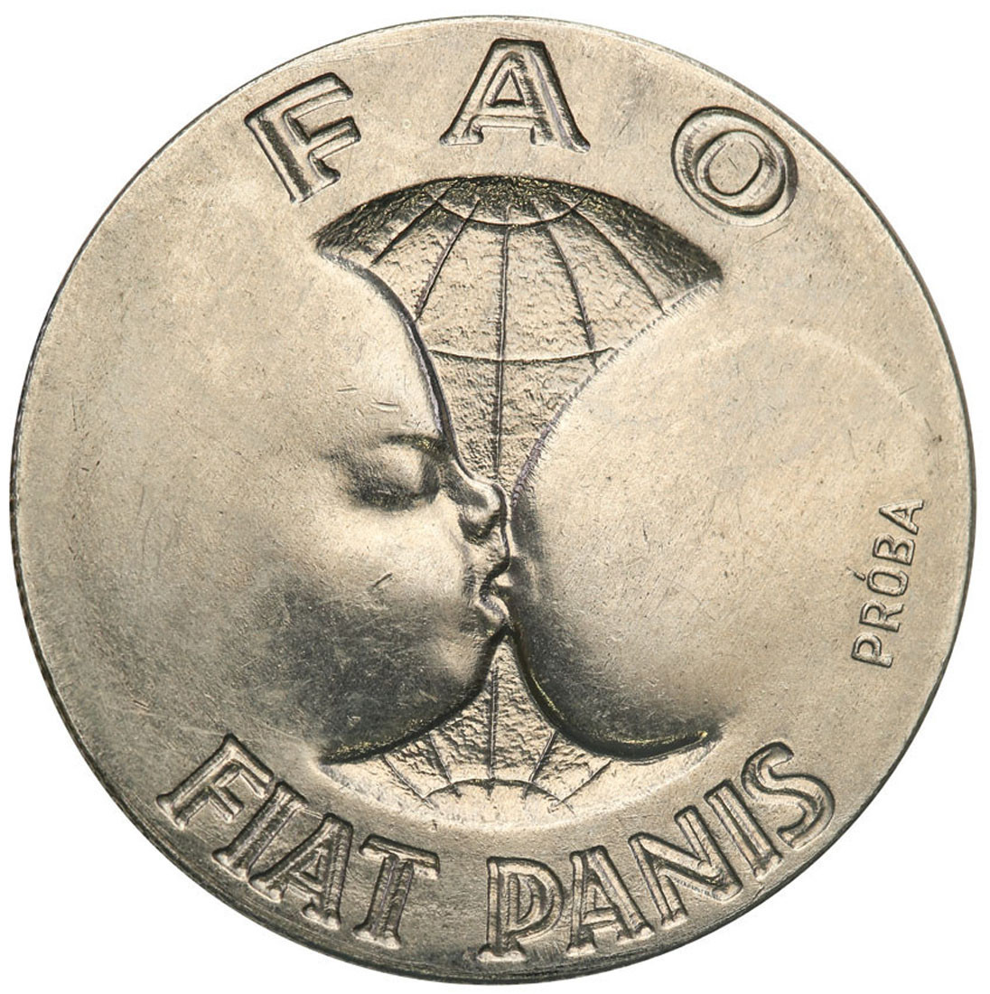 PRL. PRÓBA Nikiel 10 złotych 1971 - FAO fiat panis