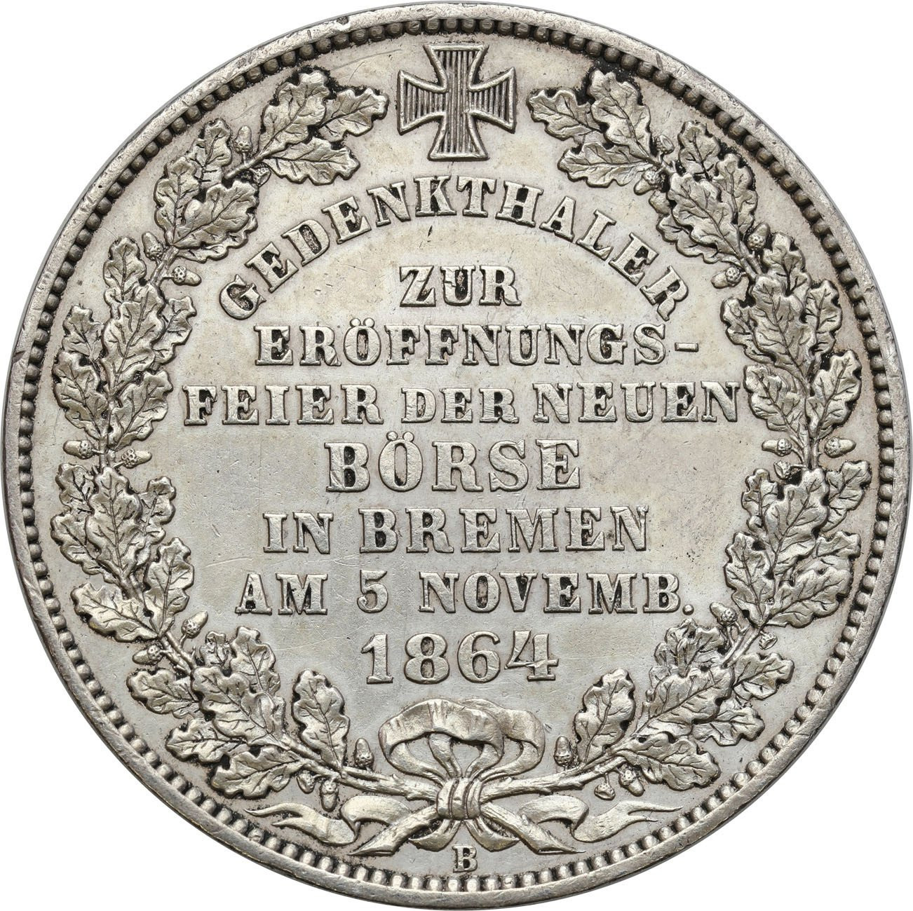 Niemcy, Brema. Talar pamiątkowy 1864 B, Hanower - RZADKI	