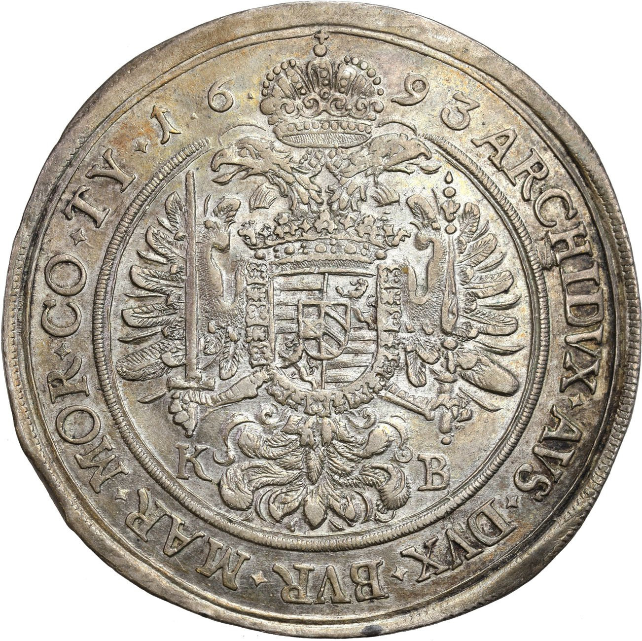 Węgry. Leopold I (1657–1705). Talar 1693, KB Kremnica - ŁADNY
