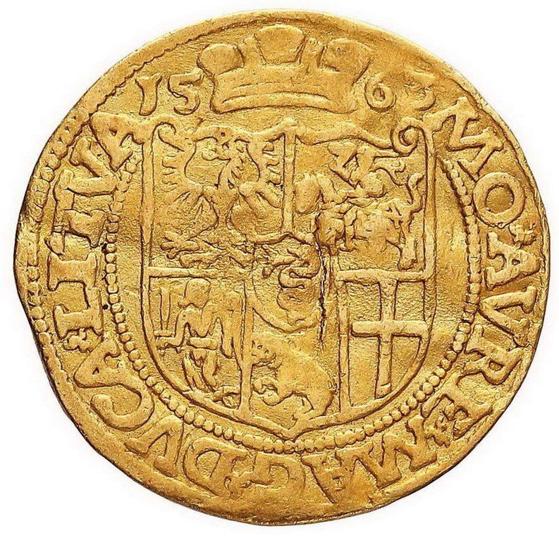 Zygmunt II August. Dukat 1563, Wilno, odmiana LITVA