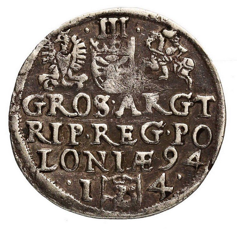 Zygmunt III Waza. Trojak 1594, Olkusz