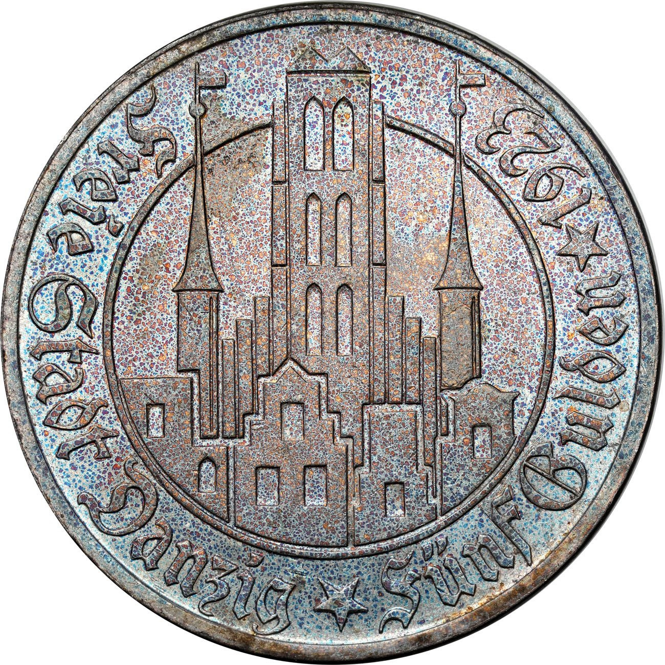 Wolne Miasto Gdańsk/Danzig. 5 Guldenów 1923 Kościół NMP - PIĘKNE