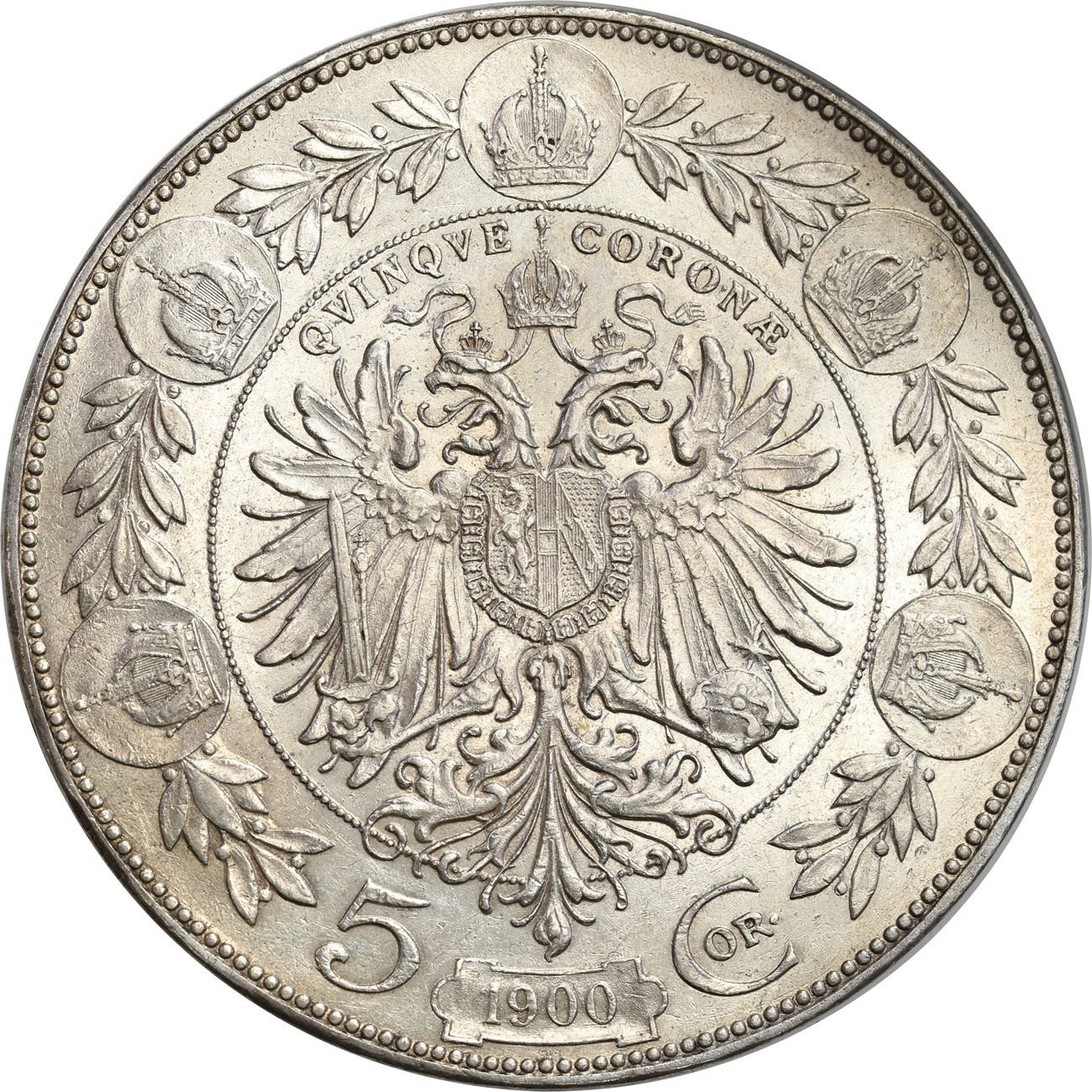 Austria, Franciszek Józef. 5 koron 1900, Wiedeń 