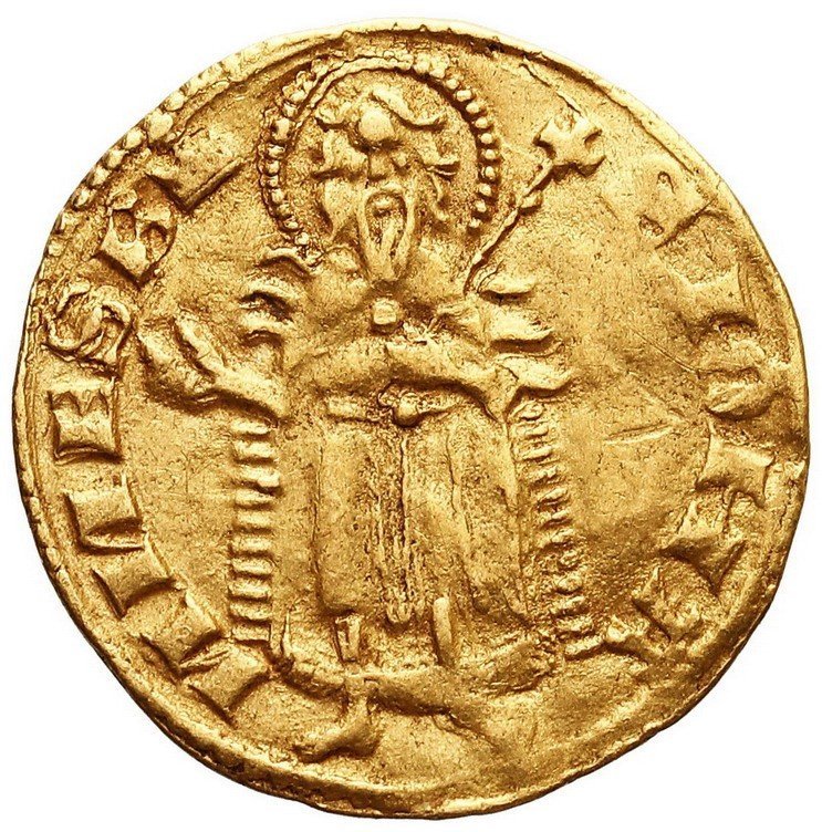 Węgry. Ludwik I, floren bez daty (1342-1382) Ludwik Węgierski był królem Polski w latach 1370-1382