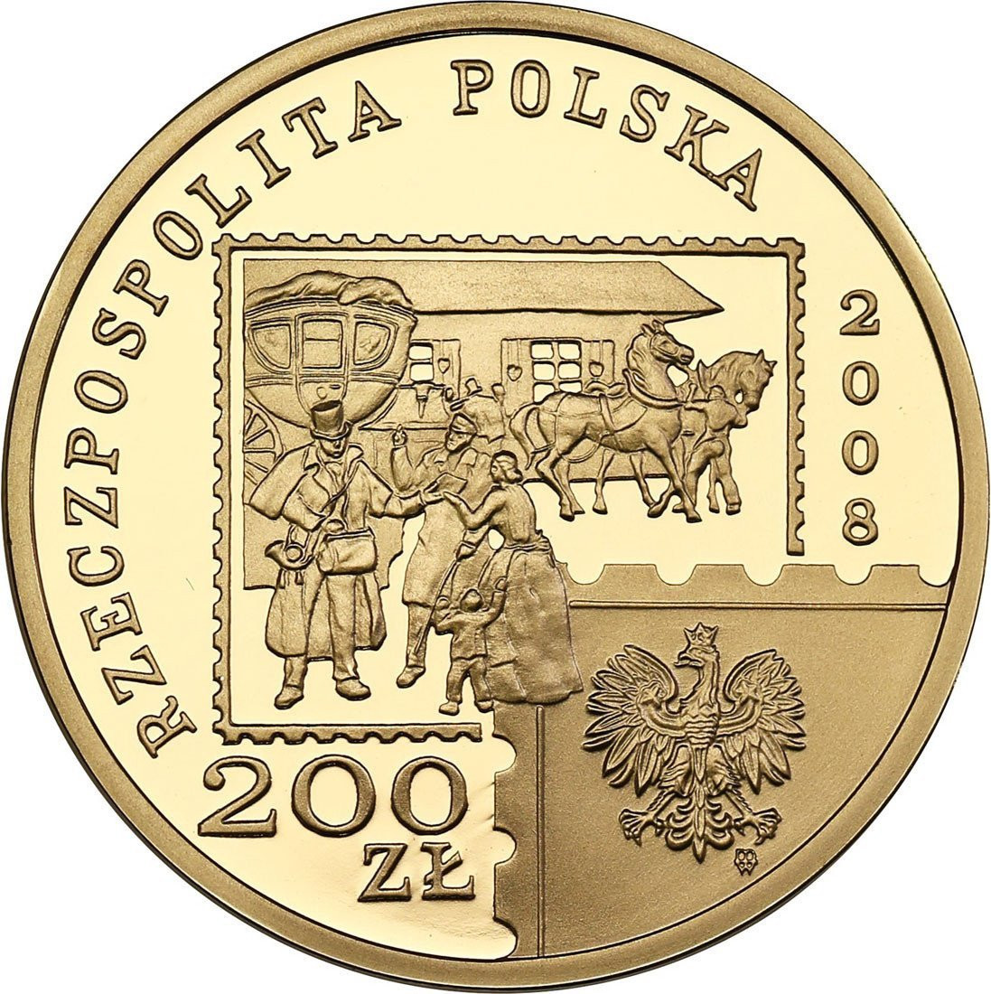 III RP. 200 złotych 2008, Poczta Polska