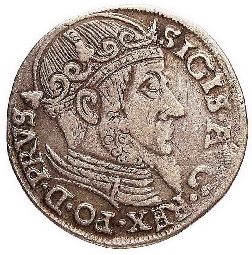 Zygmunt II August. Trojak 1558, Gdańsk