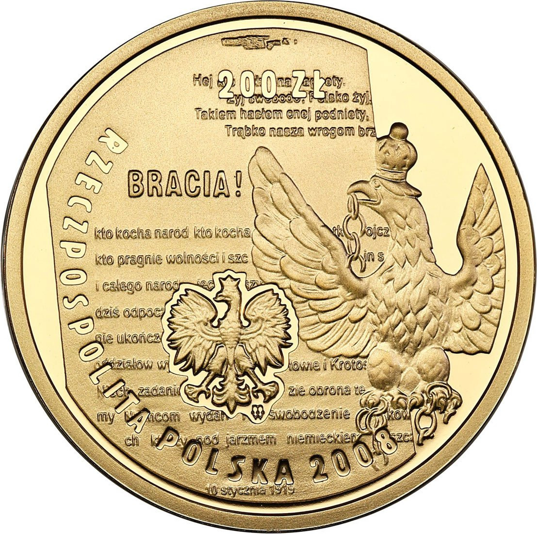 III RP. 200 złotych 2008, Rocznica Powstania Wielkopolskiego