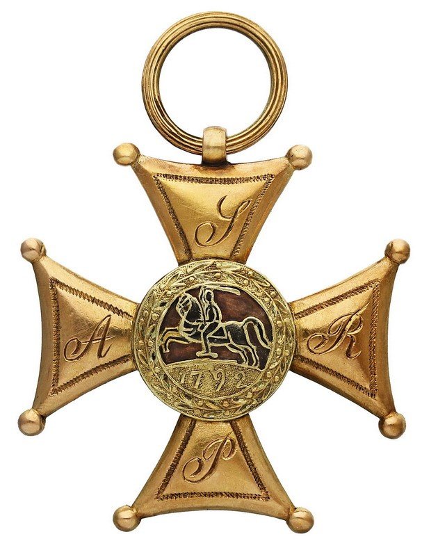 Polska. Krzyż Złoty Orderu Wojskowego Polskiego, IV klasa, 1831 r.