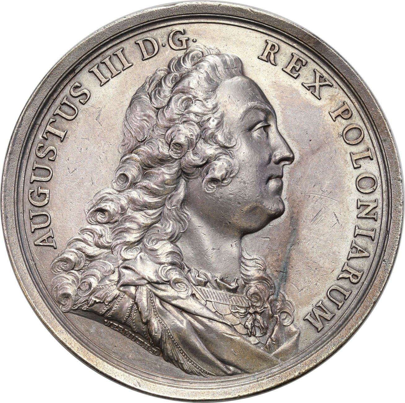 August III Sas. Medal nagrodowy orła białego 1752, Christian Zygmunt Wermuth, - późniejsza kopia