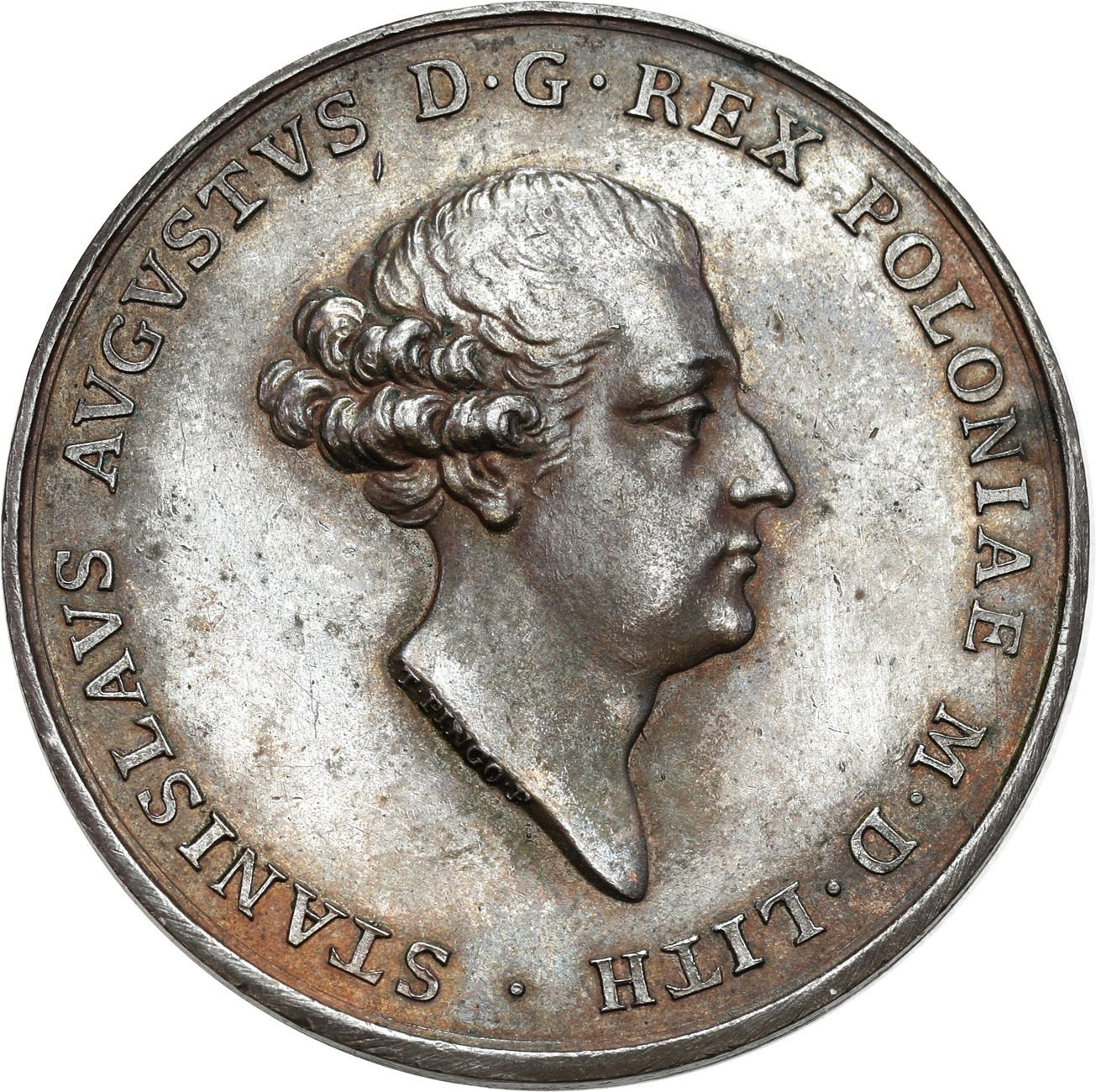 Stanisław August Poniatowski. Medal koronacyjny 1764, Londyn, brąz
