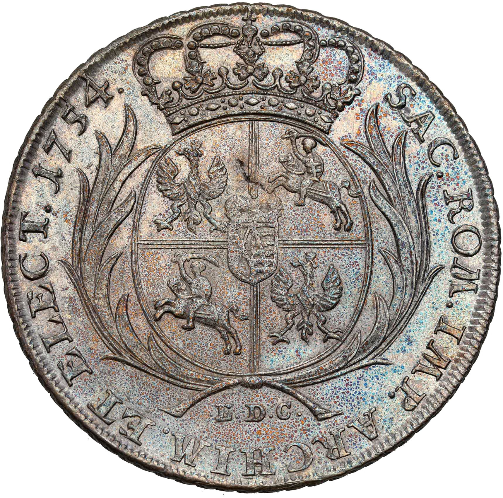 August III Sas. Talar - Banco-taler 1754, Lipsk – PIĘKNY