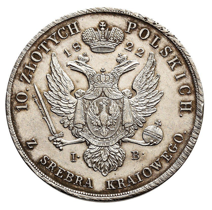  Królestwo Polskie / Rosja. 10 złotych 1822, Warszawa