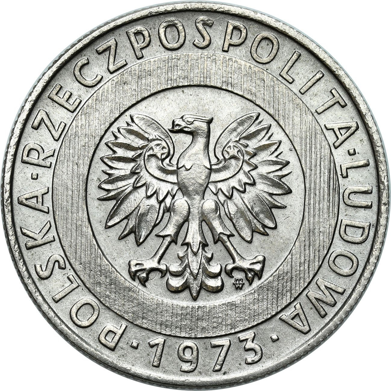 PRÓBA miedzionikiel 20 złotych 1973 wieżowiec i kłosy 