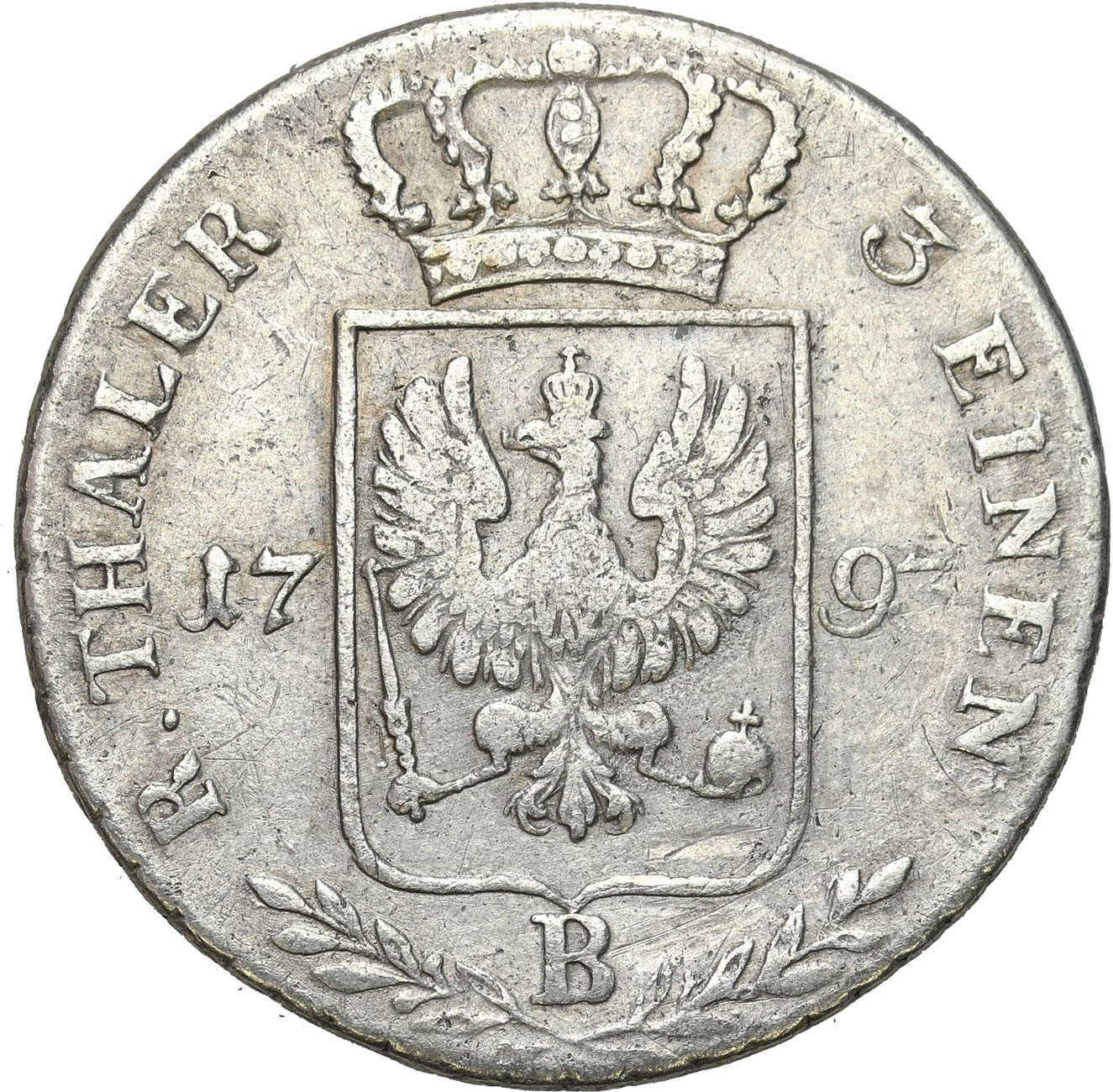  Niemcy, Prusy. Fryderyk Wilhelm II (1786–1797). 1/3 talara 1793 B, Wrocław