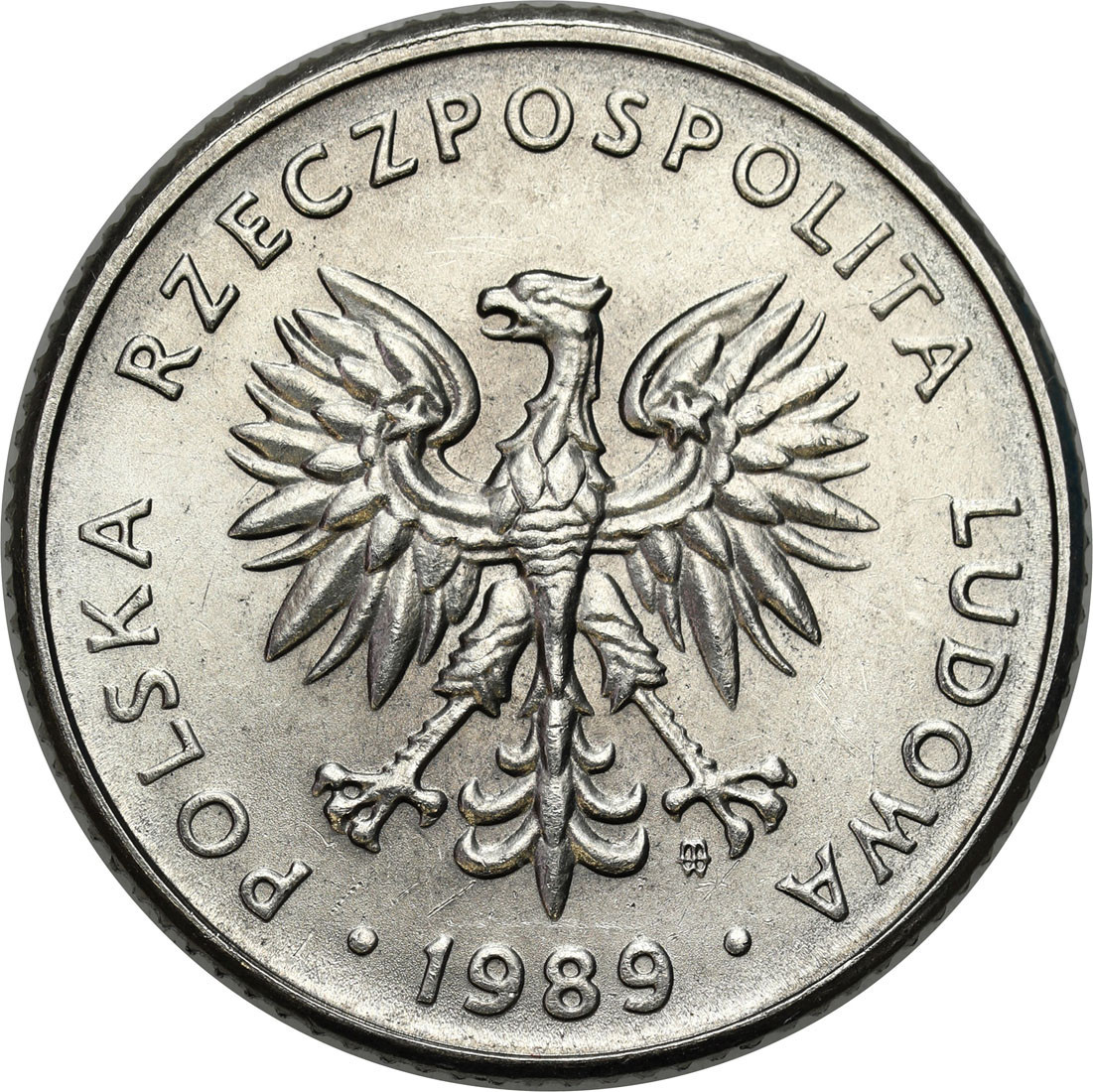 PRL. PRÓBA Nikiel 10 złotych 1989 nominał