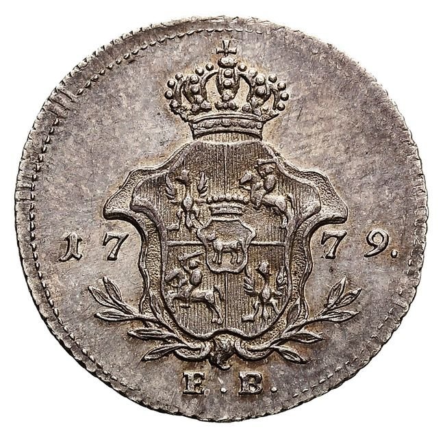 Stanisław August Poniatowski. Dukat 1779 EB, Warszawa, PRÓBA w srebrze