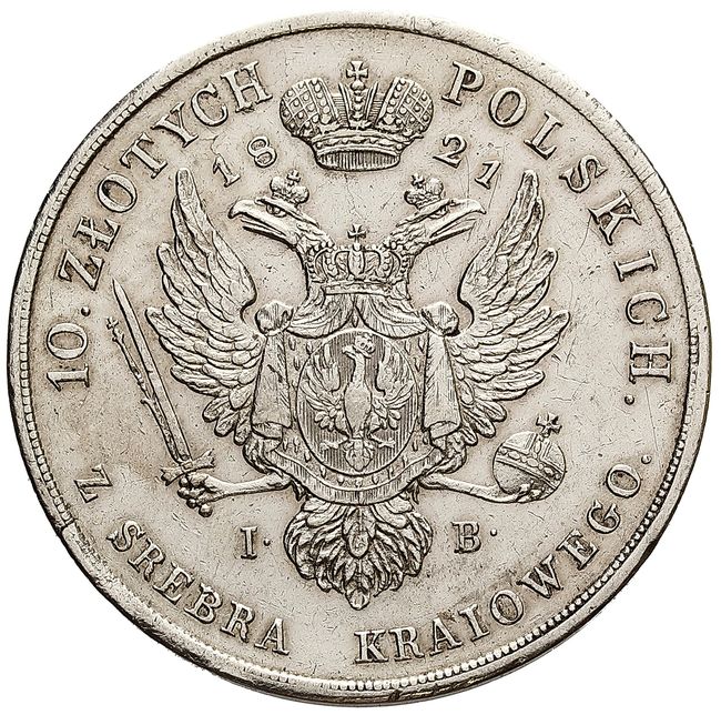 Królestwo Polskie / Rosja. Aleksander I, 10 złotych 1821, Warszawa