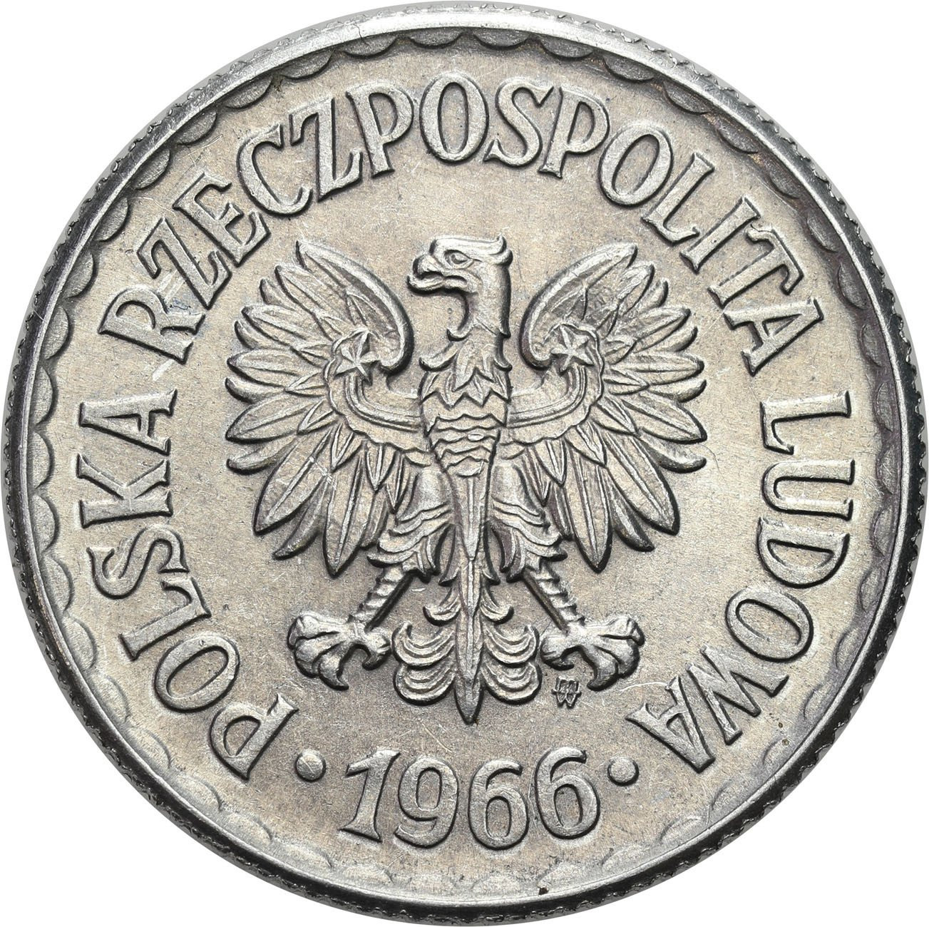 PRL. 1 złoty 1966 - RZADSZY ROCZNIK