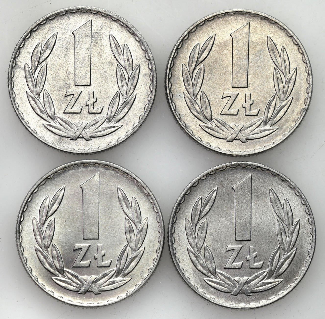 PRL. 1 złoty 1972, zestaw 4 monet