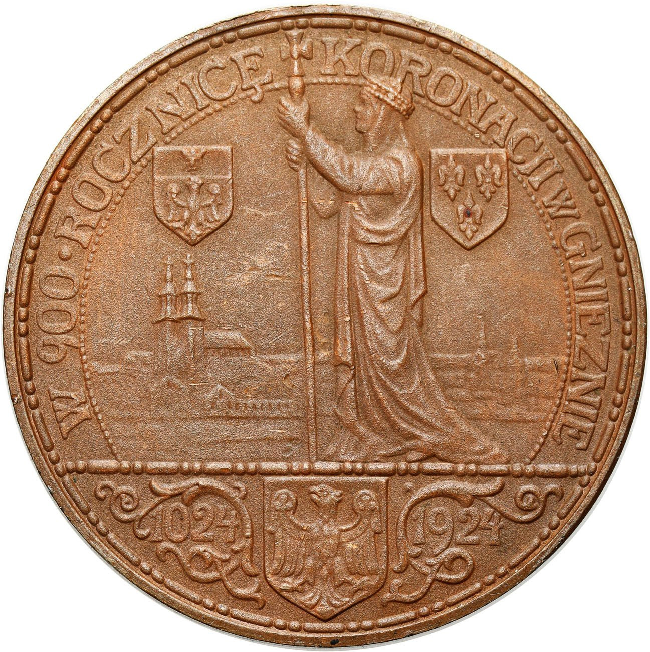 II RP. Medal 1924 Bolesław Chrobry, brąz