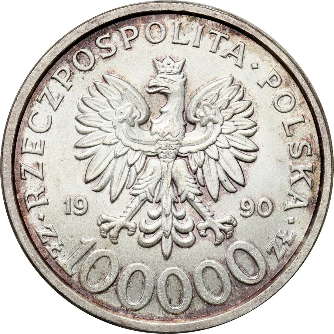 100 000 złotych 1990 Solidarność typ B – Rzadkie