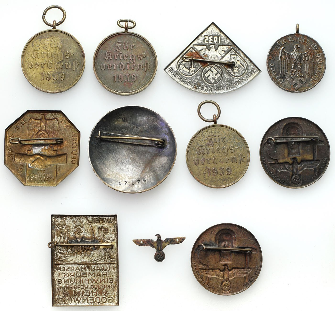 Niemcy, III Rzesza. Medale i odznaczenia, zestaw 11 sztuk