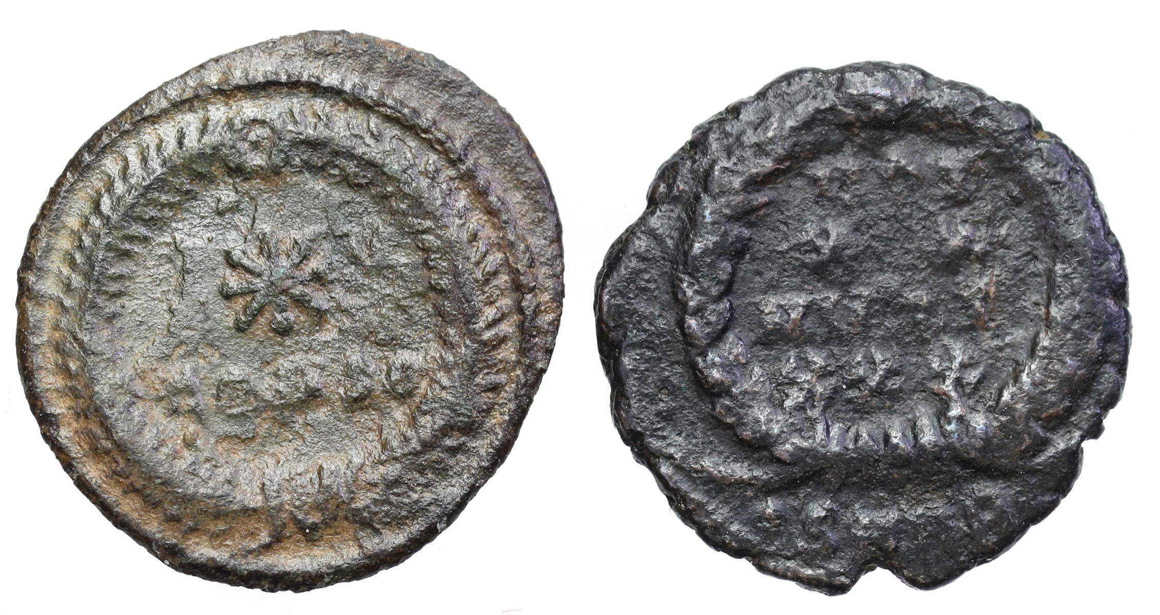 Cesarstwo Rzymskie Follisy IV w n.e. – Zestaw 2 sztuk