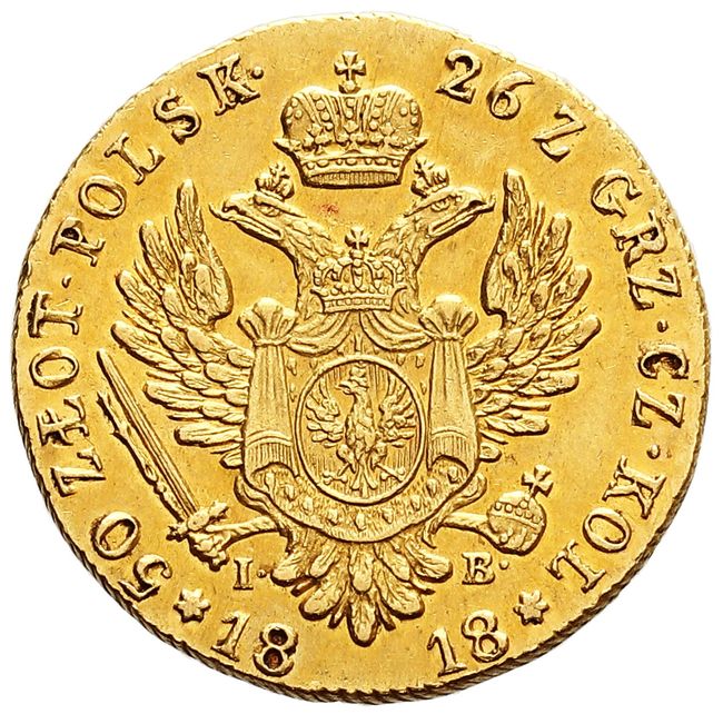 Królestwo Polskie / Rosja. Aleksander I, 50 złotych 1818, Warszawa