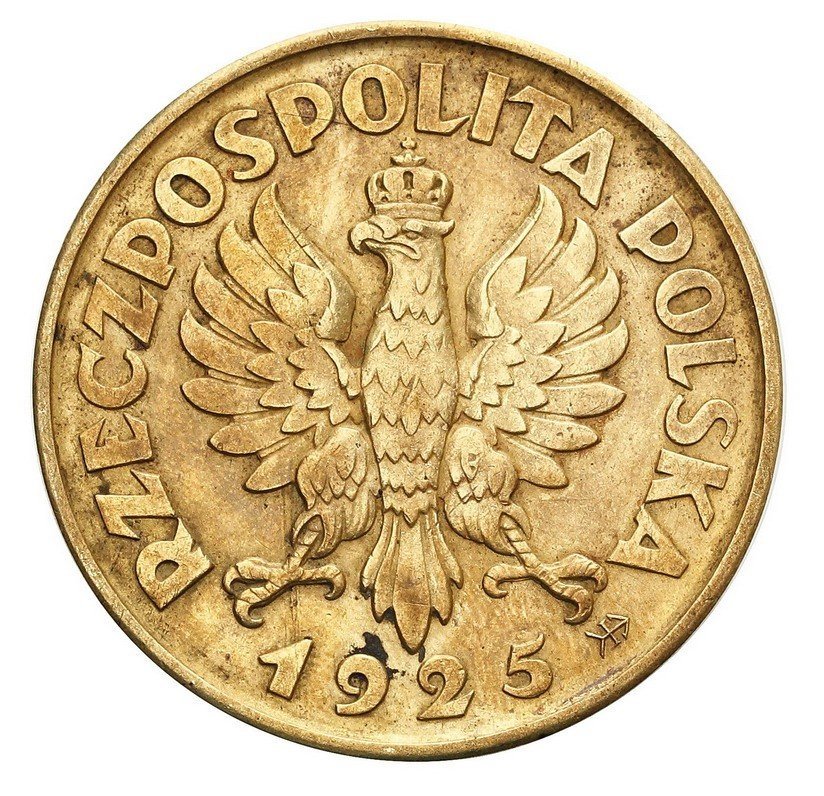 II RP. 5 złotych 1925, Konstytucja, PRÓBA, mosiądz