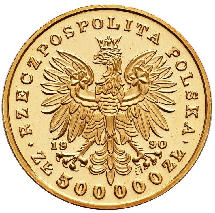 III RP 500 000 złotych 1990 Fryderyk Chopin