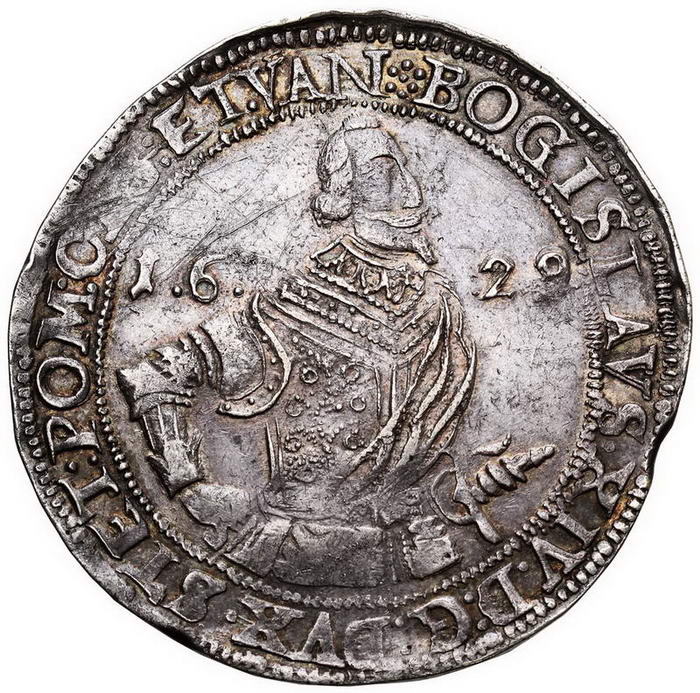 Powiązane z Polską. Pomorze, Bogusław XIV. Talar 1629, Szczecin