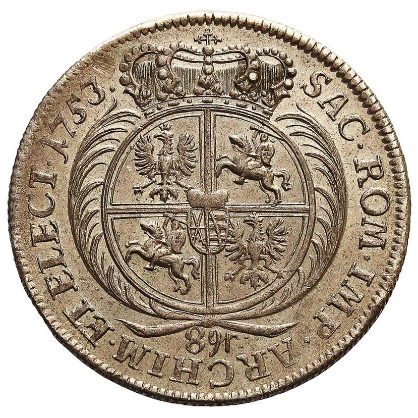August III Sas. 2 złote 1753, Lipsk