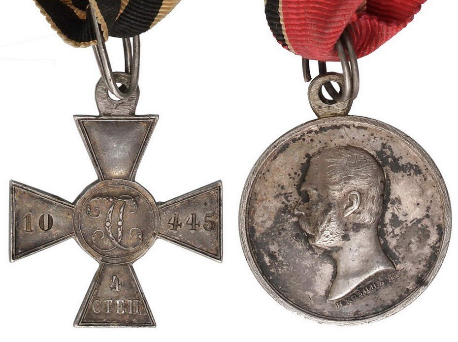 Znak Honorowego Orderu Wojennego oraz medal: „Za podbój Czeczenii i Dagestanu”